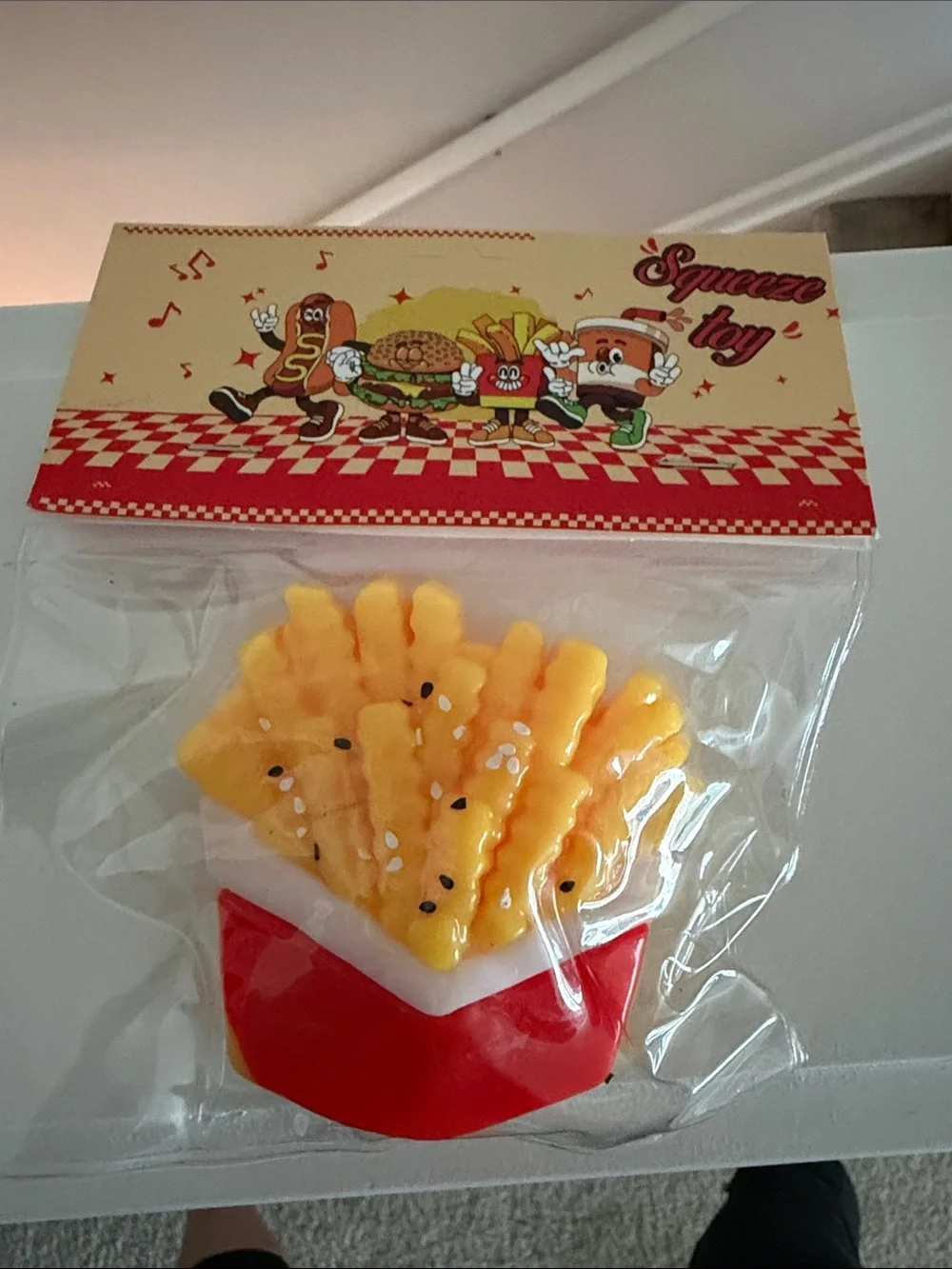 Squeeze Burger & Fries Party Favor Set - Orange, Red, Yellow, Green